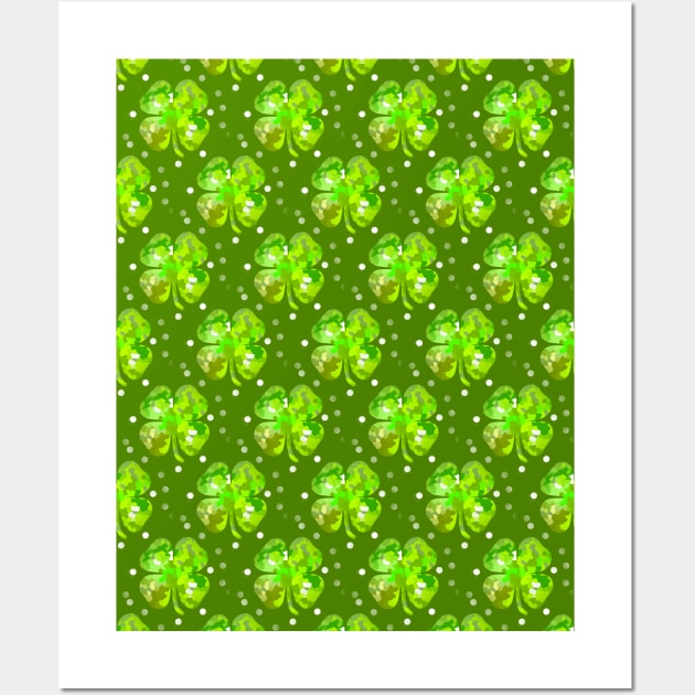 ST PADDYS Day  Four Leaf Clover - St Patricks Day Art Wall Art by SartorisArt1